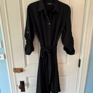 Ralph Lauren Elegant Black Long Sleeve Dress